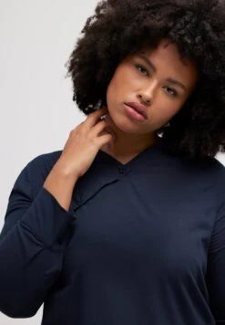 Ulla Popken Bluse - Navy Blue -Ulla Popken 6ad6e73efaa3404393c5d9946680b3f7