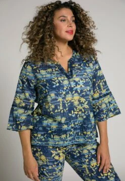 Ulla Popken 3/4-ARM - Bluse - Marine