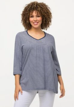 Ulla Popken DÉCOLLETÉ EN FORME DE CŒUR, MANCHES 3/ - Langarmshirt - Indigo