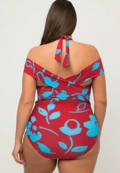 Ulla Popken IMPRIMÉ À FLEURS - Badeanzug - Rouge -Ulla Popken 6cb1184c70304f91ae99143db5d71f84