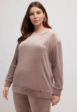 Ulla Popken Nachtwäsche Shirt - Taupe -Ulla Popken 6d62ce73c1514ec987f20816510332af 1