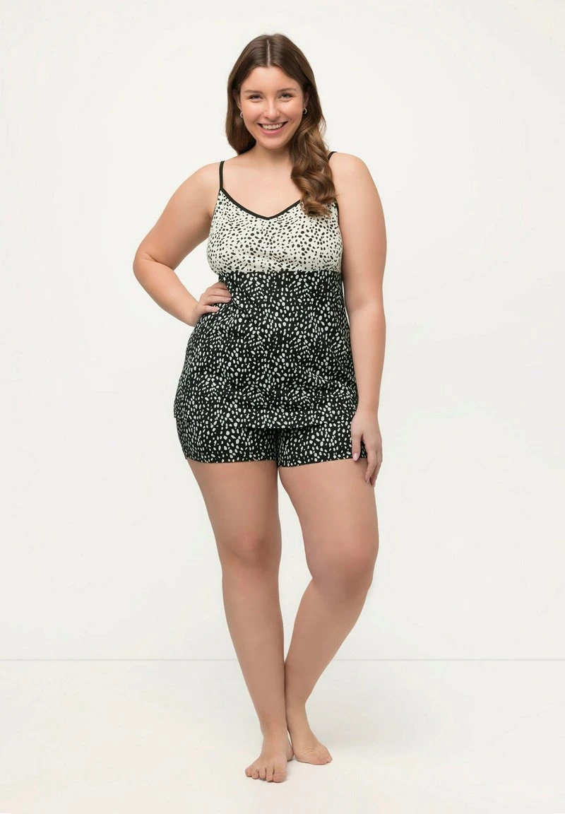 Ulla Popken DOT MIX SET - Nachtwäsche Set - Black 3 Ulla Popken DOT MIX SET - Nachtwäsche Set - Black