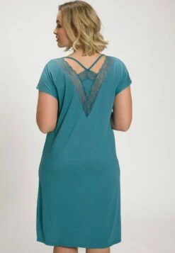 Ulla Popken HALBARM - Nachthemd - Petrol -Ulla Popken 6fa4c4390b544018b92a2e6b13811cbd