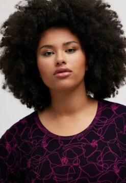 Ulla Popken Strickpullover - Marine Foncé -Ulla Popken 705a0c41be084f3799833435ad14b889