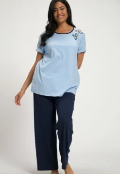 Ulla Popken SET DÉCOLLETÉ ROND - Nachtwäsche Set - Bleu Clair -Ulla Popken 7288aa5529844d60a92255b5ac3061d1 2