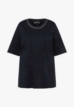 Ulla Popken PIMA SHORT SLEEVE - T-Shirt Basic - Black -Ulla Popken 73edd939d1ac4c989af543a2702c9b3c