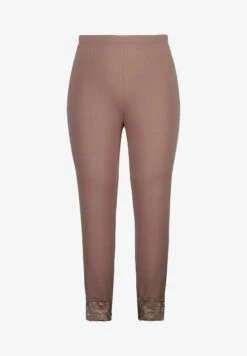 Ulla Popken SAUM - Leggings - Hosen - Taupe -Ulla Popken 73fc97633b8c4c9791266378953fc2df