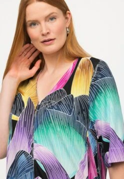 Ulla Popken MIDI AVEC FERMETURE À GLISSIÈRE DÉCOLLETÉ ROND ET MANCHES - Freizeitkleid - Noir -Ulla Popken 747b9ecdc1644ff58f23a6eedce37d52