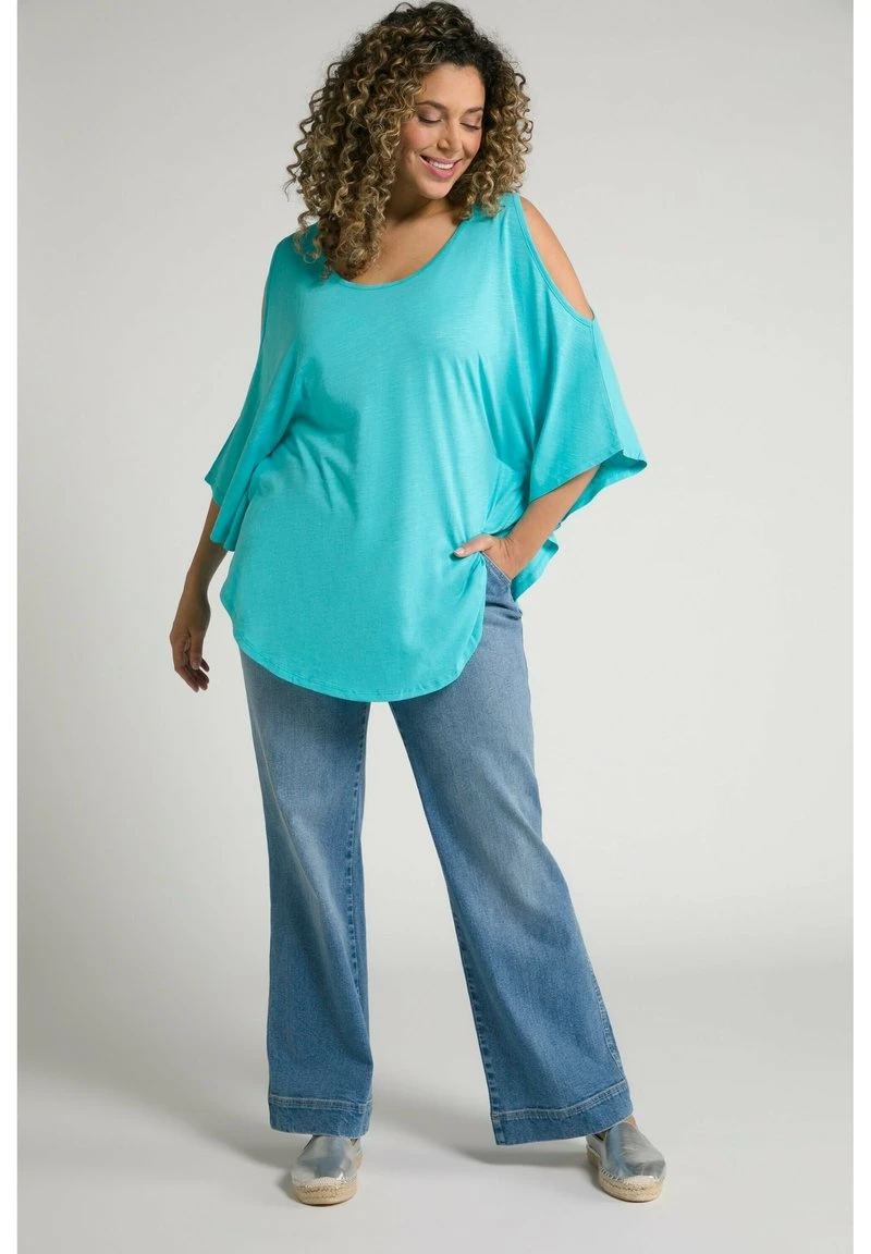 Ulla Popken 3/4-ARM - Langarmshirt - Tiefes Aqua 4 Ulla Popken 3/4-ARM - Langarmshirt - Tiefes Aqua – Bild 2