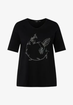 Ulla Popken T-Shirt Print - Black 12 Ulla Popken T-Shirt Print - Black -Ulla Popken 77b3b5d1021141eaa51b3610cb3355b3