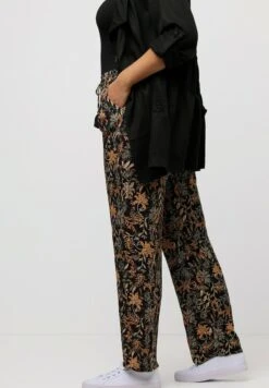 Ulla Popken TROPICAL LEAF PRINT FIT - Stoffhose - Black 11 Ulla Popken TROPICAL LEAF PRINT FIT - Stoffhose - Black -Ulla Popken 77f55bebc0aa4195b2e240ae2f92a431