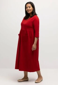 Ulla Popken Jerseykleid - Rot -Ulla Popken 78ea32d3fa6f41759c9b00cc2e18fbb0