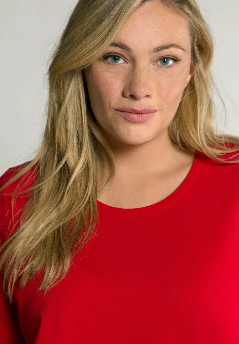 Ulla Popken RUNDHALSAUSSCHNITT - T-Shirt Basic - Salsa 5 Ulla Popken RUNDHALSAUSSCHNITT - T-Shirt Basic - Salsa – Bild 3