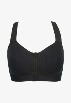 Ulla Popken TONAL LEOPARD - Sport-BH Mit Leichter Stützkraft - Black -Ulla Popken 79751cb6ef6546599dc8e83bed8b5cb3