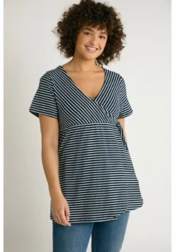 Ulla Popken BELLIEVA - T-Shirt Print - Marine