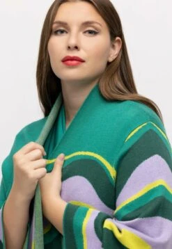 Ulla Popken Strickjacke - Bottle Green Multi -Ulla Popken 7c0861f6ddb745968747c73fb7bbb5f1