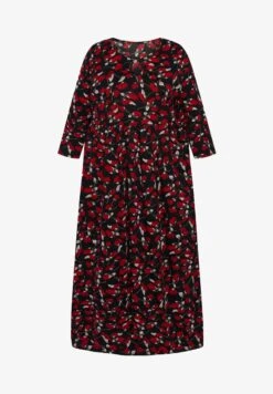 Ulla Popken Freizeitkleid - Dark Grey Floral Multi -Ulla Popken 7da64f136f054a7297444af4f5740a44