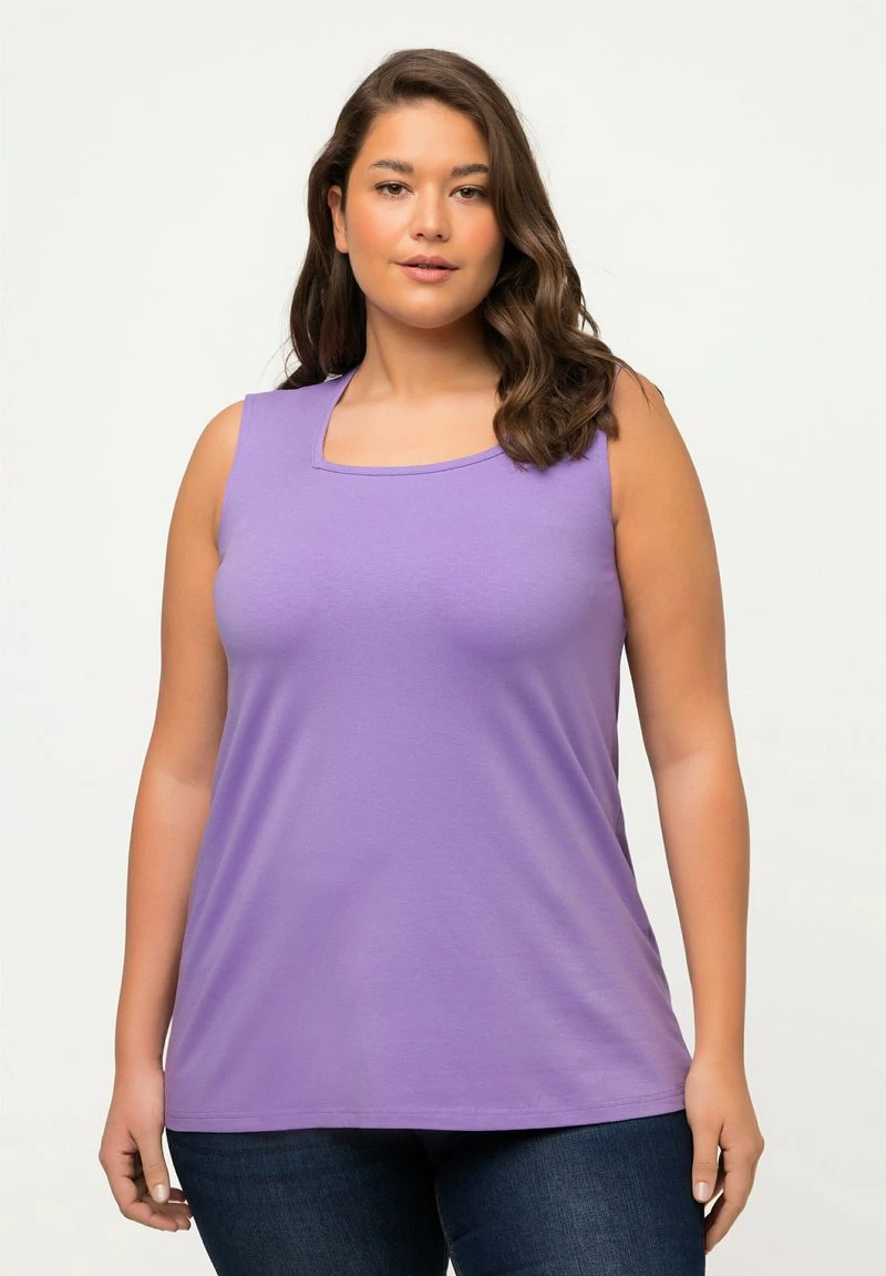 Ulla Popken CARREE AUSSCHNITT ÄRMELLOS - Top - Pale Lilac 8 Ulla Popken CARREE AUSSCHNITT ÄRMELLOS - Top - Pale Lilac – Bild 6