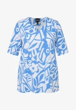 Ulla Popken MANCHES COURTES - Bluse - Bleu Acier -Ulla Popken 7f2cb2d3c54847a0a16de6254d151a0d