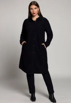 Ulla Popken JAS - Klassischer Mantel - Zwart -Ulla Popken 7ff6dd6a5c164633821a03440eb79bd6