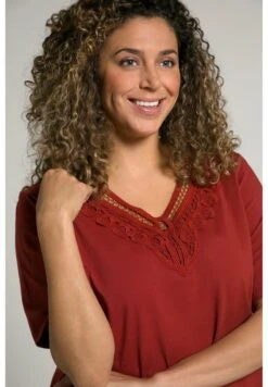 Ulla Popken T-Shirt Print - Marsalarot -Ulla Popken 80710d9f4a074b71aa6296781392537d