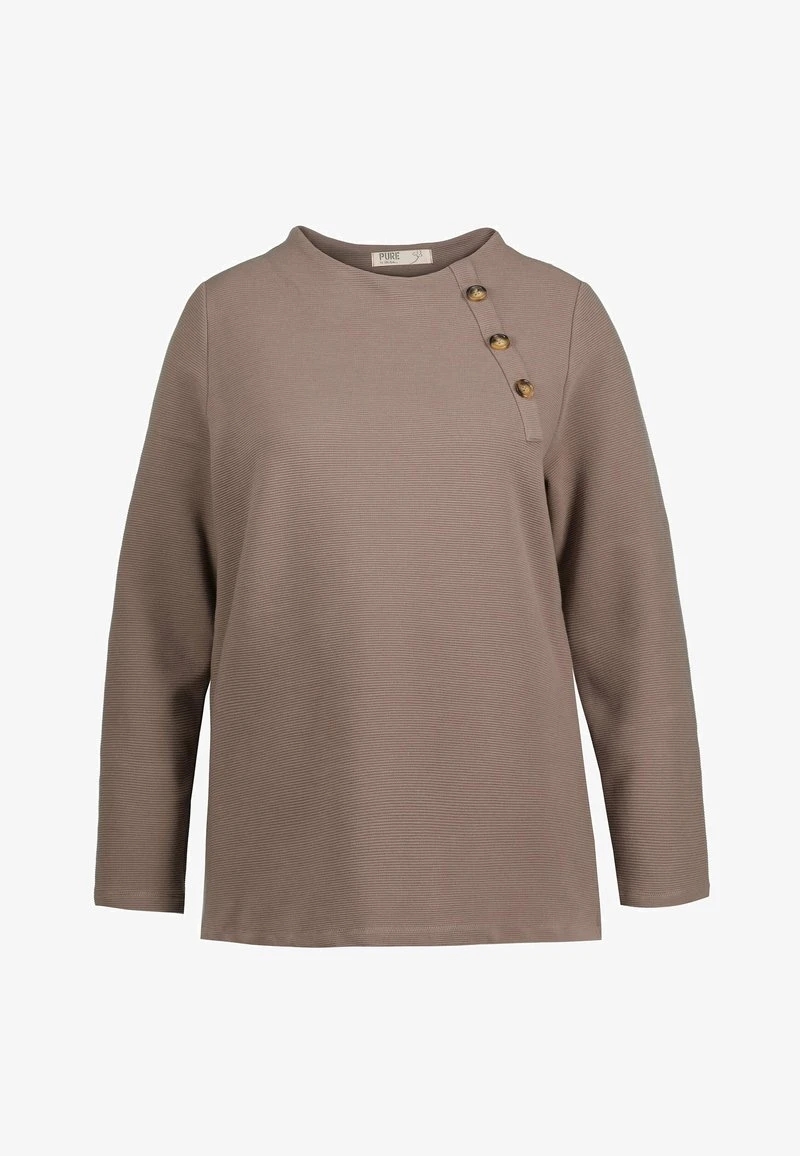 Ulla Popken OTTOMAN STRUCTUUR LANGE MOUWEN - Strickpullover - Nougatbruin 6 Ulla Popken OTTOMAN STRUCTUUR LANGE MOUWEN - Strickpullover - Nougatbruin – Bild 4