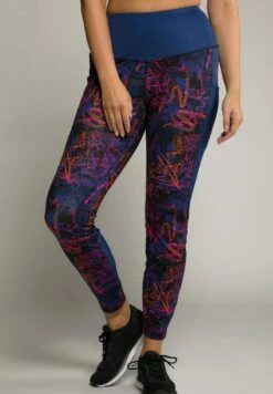 Ulla Popken SCRIBBLE, LEGGINGS - Leggings - Hosen - Multi-coloured