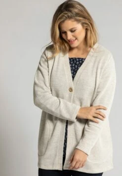 Ulla Popken Strickjacke - Mildes Taupe -Ulla Popken 838471bc58ee4de9b23c87060e0dbfde 2