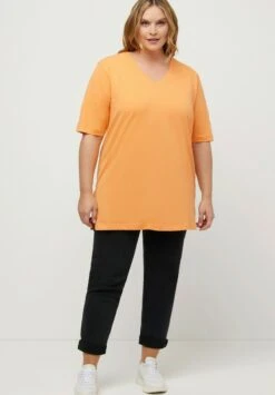 Ulla Popken T-Shirt Basic - Cantaloupe Orange -Ulla Popken 84ecc4ccd4054d948e317648ce6ef443 1