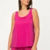 Ulla Popken LAYERED TANK - Top - Pink -Ulla Popken 8667f2c67ae449cbb9d3d1ea2ab437f3