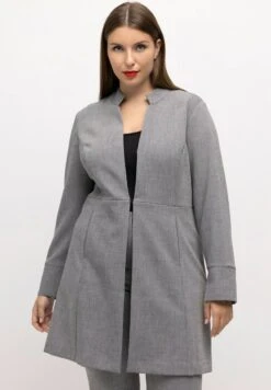 Ulla Popken Kurzmantel - Grey Melange