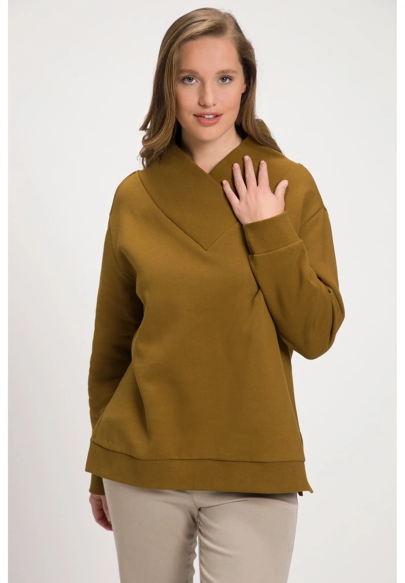 Ulla Popken Sweatshirt - Brun Doré 3 Ulla Popken Sweatshirt - Brun Doré