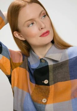 Ulla Popken Hemdbluse - Camel Multi -Ulla Popken 888472c7fb304f5883c71ddfcbbb8e0a