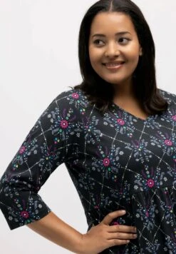 Ulla Popken Jerseykleid - Multicolor Schwarz -Ulla Popken 88be32465b4c4dceaac9a0dd4bb1a6ed