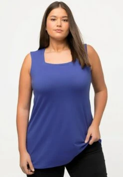 Ulla Popken CLASSIC CARREE AUSSCHNITT ÄRMELLOS - Top - Blue Purple -Ulla Popken 89065d0673234565b4a81273cd68e660