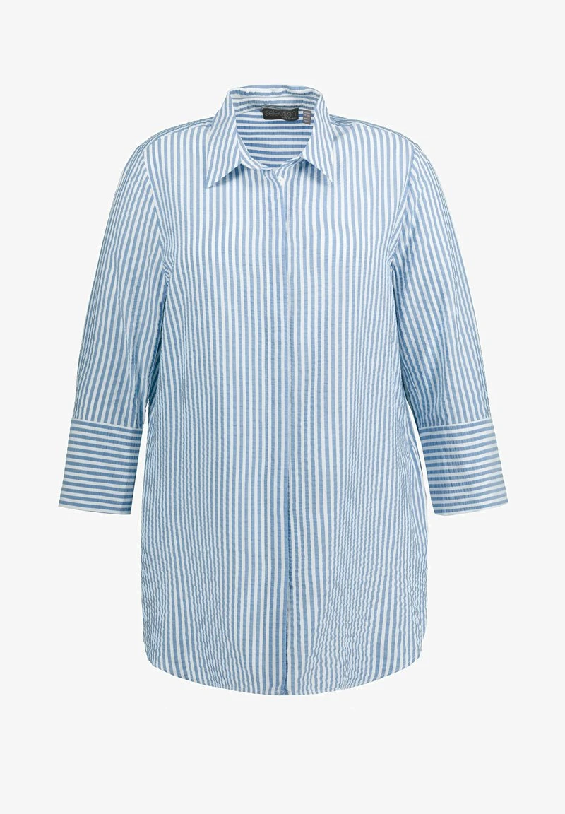 Ulla Popken Hemdbluse - Stralend Blauw 6 Ulla Popken Hemdbluse - Stralend Blauw – Bild 4