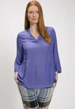 Ulla Popken V AUSSCHNITT 3/4 TROMPETENÄRMEL - Tunika - Blauviolett -Ulla Popken 8c2ec1e1ab2f4aa9ae1706bb3cf9457c 1