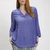 Ulla Popken V AUSSCHNITT 3/4 TROMPETENÄRMEL - Tunika - Blauviolett