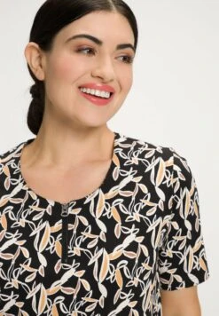 Ulla Popken T-Shirt Print - Zwart -Ulla Popken 8d9165d96b654f189364f6494fb06c3b