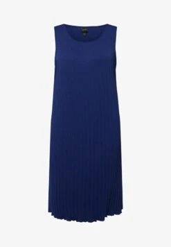 Ulla Popken SLEEVELESS PLEATED - Freizeitkleid - Deep Blue -Ulla Popken 8e139b819ab5488590cf3eb943c69192
