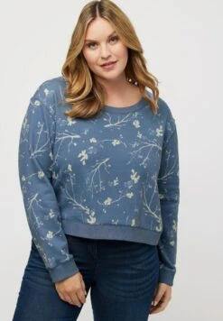 Ulla Popken Sweatshirt - Bleu Jean -Ulla Popken 8ec6ac4b194b4ff4b93151b75fa9752e 1
