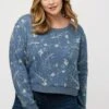 Ulla Popken Sweatshirt - Bleu Jean 2 Ulla Popken Sweatshirt - Bleu Jean -Ulla Popken 8ec6ac4b194b4ff4b93151b75fa9752e