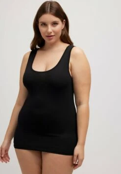 Ulla Popken TUPFEN HERZEN - Unterhemd/-shirt - Schwarz -Ulla Popken 8f05fa08773846cda368b1a9b1cf70a3 1