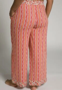 Ulla Popken BLÜTEN STREIFEN TASCHEN - Nachtwäsche Hose - Paprikarot -Ulla Popken 8fd909f5ac744dceb6e49abb36e52117