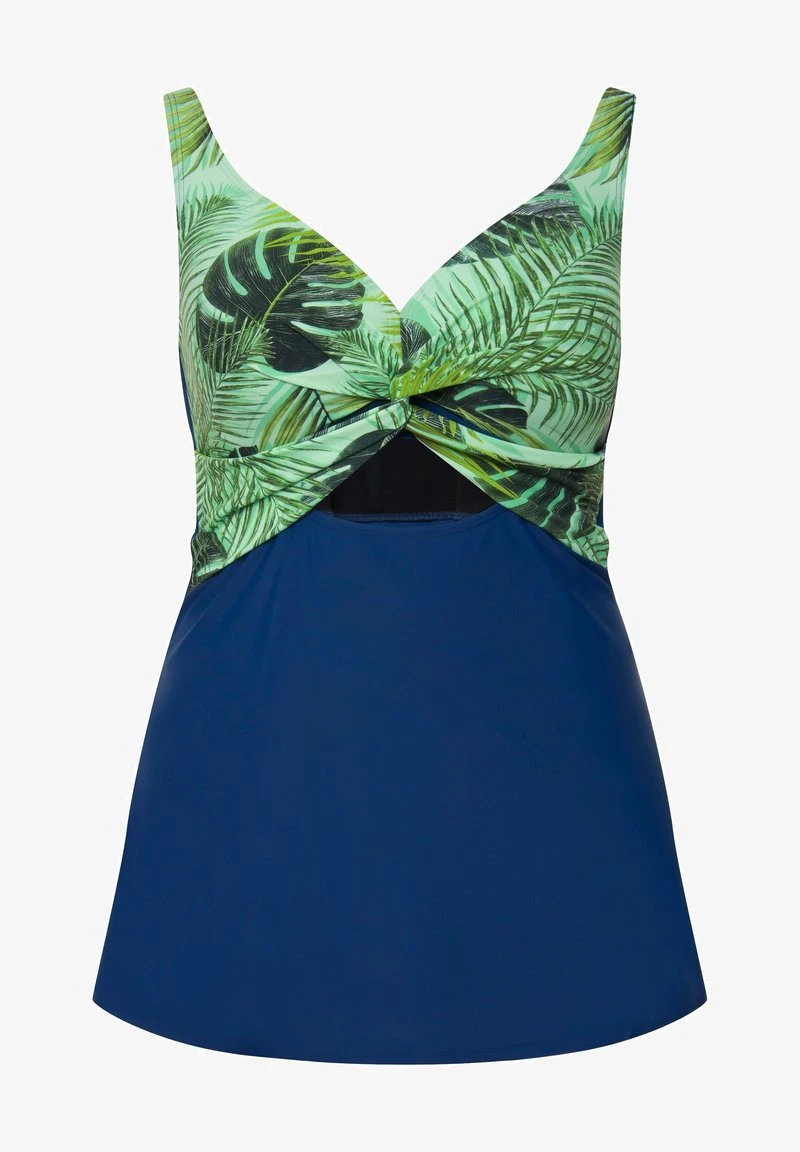 Ulla Popken IMPRIMÉ FEUILLES DE PALMIERS JO - Badeanzug - Bleu 6 Ulla Popken IMPRIMÉ FEUILLES DE PALMIERS JO - Badeanzug - Bleu – Bild 5