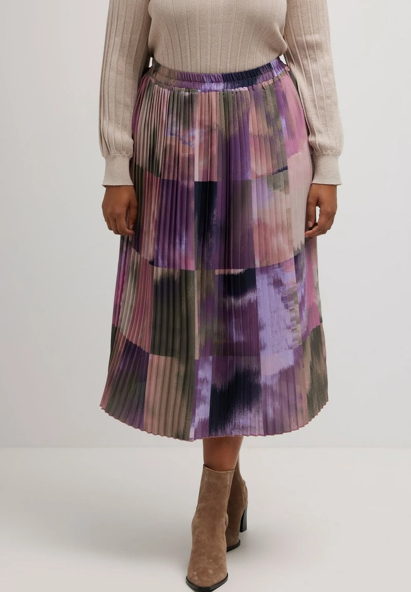 Ulla Popken PRINT ELASTISCHE BAND - A-Linien-Rock - Lavendel 3 Ulla Popken PRINT ELASTISCHE BAND - A-Linien-Rock - Lavendel