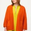 Ulla Popken CROSS RIBBED - Strickjacke - Light Orange -Ulla Popken 91f6292849e84f9aba509cff2a06c332