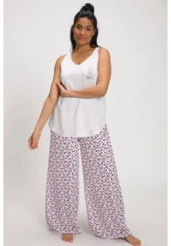 Ulla Popken Nachtwäsche Hose - Beige Red -Ulla Popken 927506b8412f4688b77552d1998014cb