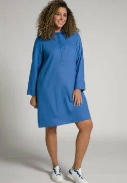 Ulla Popken LANGARM - Blusenkleid - ägäisblau