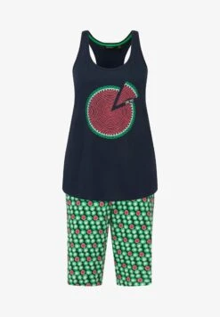 Ulla Popken MELONS COL ROND SANS MANCHES SET - Nachtwäsche Set - Bleu Nuit -Ulla Popken 92f0f44ce18344c98b6cb85c9be83830